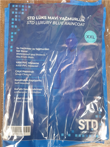 STD LÜKS MAVİ YAĞMURLUK XXL